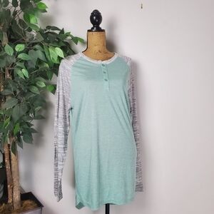 Lularoe Mark Mint Green Long Sleeve Top Mens Size Medium